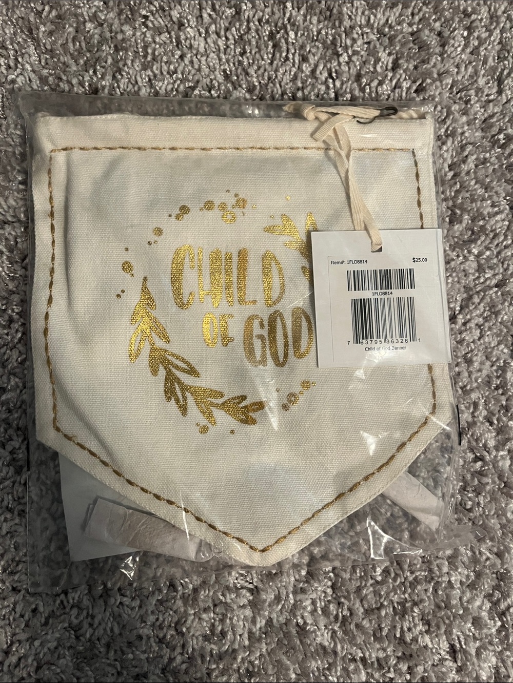 Child of God Gold Foil Canvas Banner